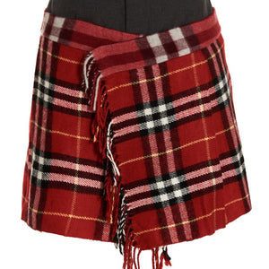 1/Off Check Scarf Reworked Skirt