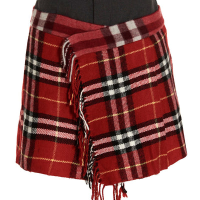 1/Off Check Scarf Reworked Skirt
