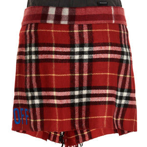 1/Off Check Scarf Reworked Skirt
