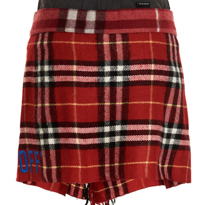 1/Off Check Scarf Reworked Skirt