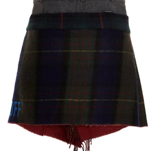 1/Off Check Scarf Reworked Skirt