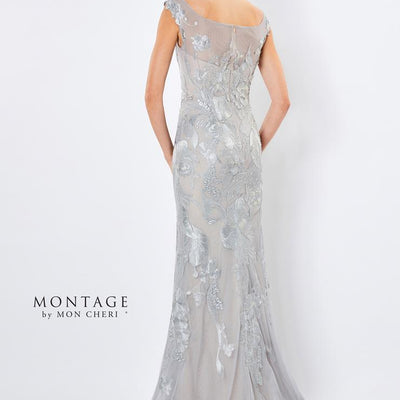Montage 221968 Floral Long Beaded Evening Formal Dress