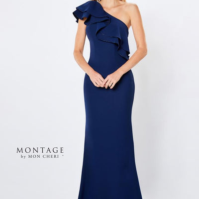 Montage 221975 Ruffled Long Formal Evening Dress