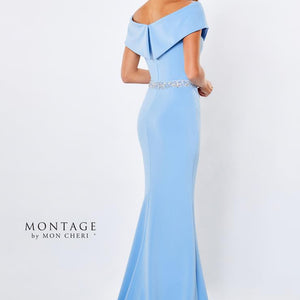 Montage 221976 Long Ruffle Slit Formal Evening Dress