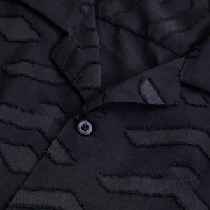 Black Geometric Box Fit Shirt