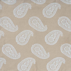 GHARANA BOLSTER COVER BEIGE AND WHITE -10505
