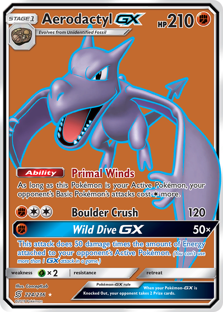Aerodactyl-GX - 224/236 - Rare Ultra