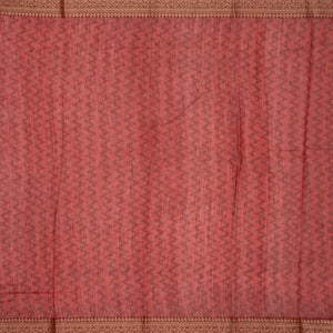 Indigo Woven Chanderi Cotton Saree With Red Border