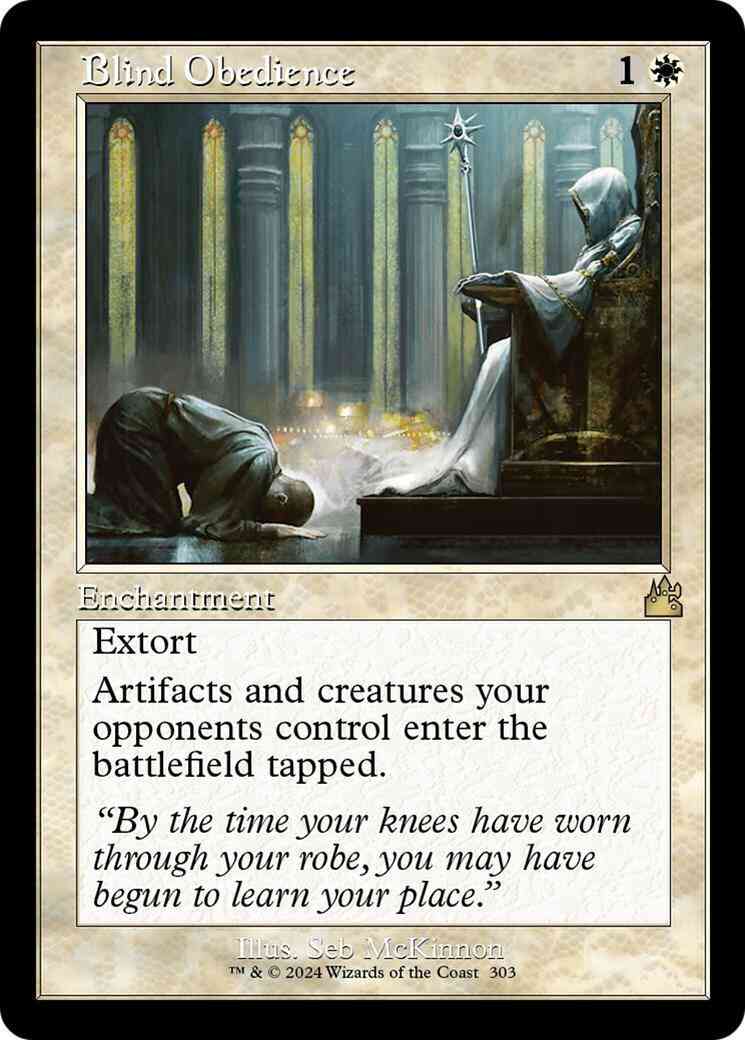 Blind Obedience [303] [Retro Frame] [Ravnica Remastered] [Non-Foil]