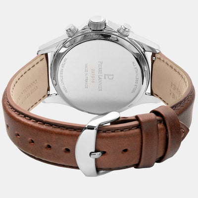 Cronos Men Quartz Green Dial Chronograph Leather Watch 227G164
