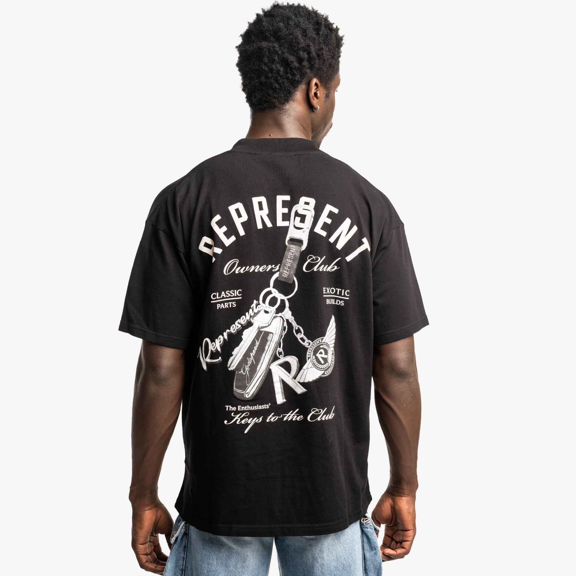 REPRESENT | KEYS TO THE CLUB T-SHIRT { JET BLACK