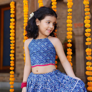 Moana Handblock Cotton Lehenga Set
