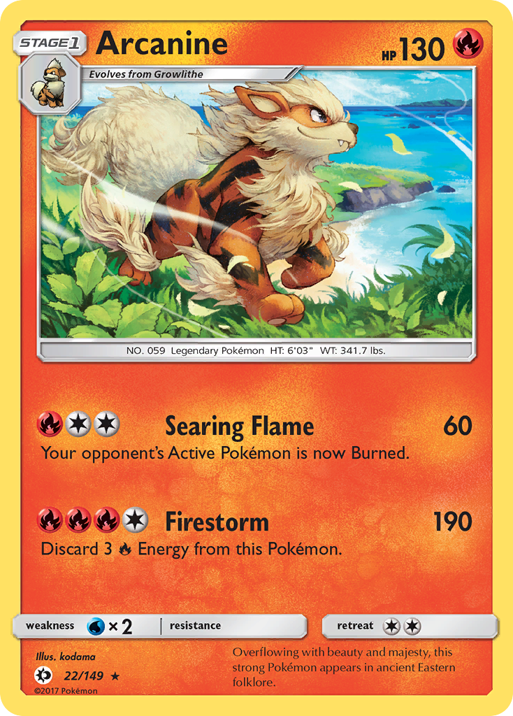 Arcanine - 22/149 - Rare Holo