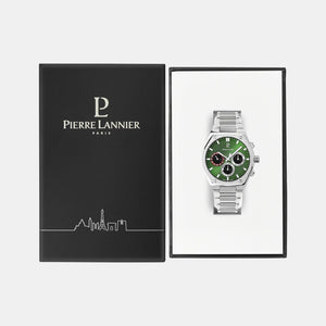 Copilote Men Quartz Green Dial Chronograph Stainless Steel Watch 230F171