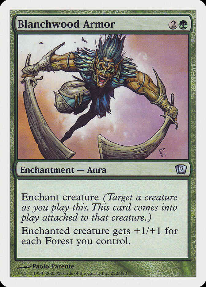Blanchwood Armor [232] [Ninth Edition] [Non-Foil]