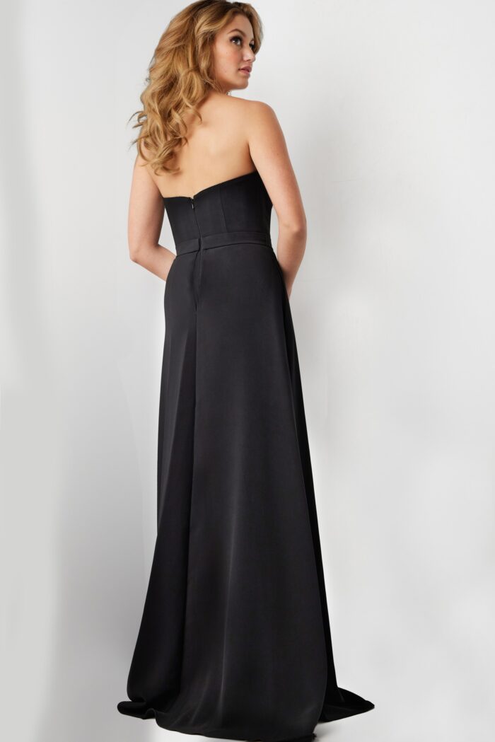 Jovani 23150 High Slit Long A Line Formal Jumpsuit