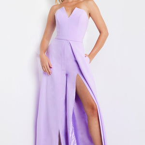 Jovani 23150 High Slit Long A Line Formal Jumpsuit
