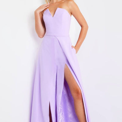 Jovani 23150 High Slit Long A Line Formal Jumpsuit