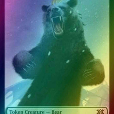 Bear Token (14) // Phyrexian Golem Token (21) [Double Masters 2022: Tokens] [Foil]