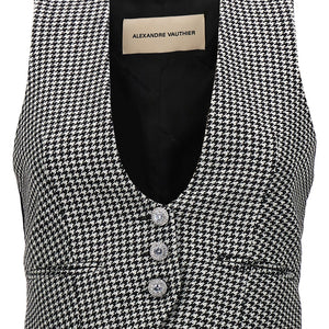 Alexandre Vauthier Houndstooth Waistcoat