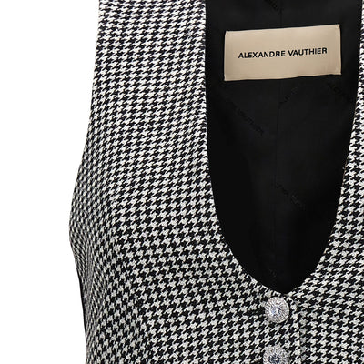 Alexandre Vauthier Houndstooth Waistcoat