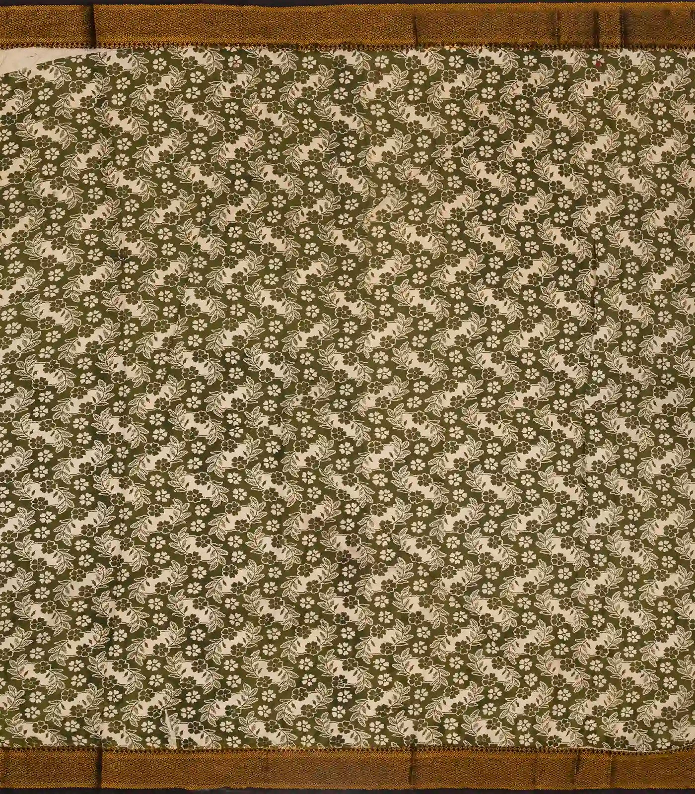 Pink Handloom Kalamkari Cotton Saree With Printed Goddess Motifs