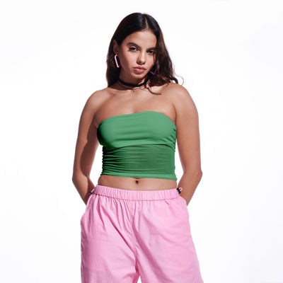 Green Mesh Tube Top
