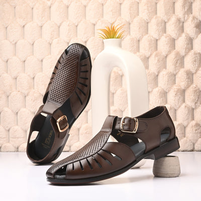 Egoss Gold Peshawari Sandals For Men