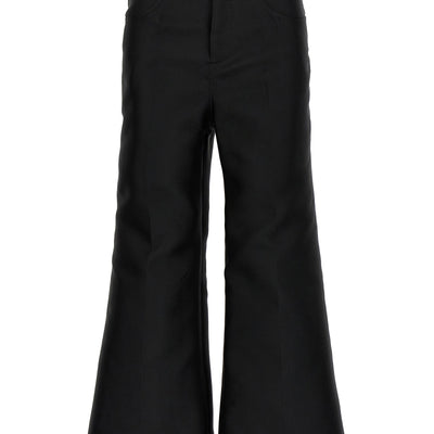 Giambattista Valli Cropped Silk Blend Pants