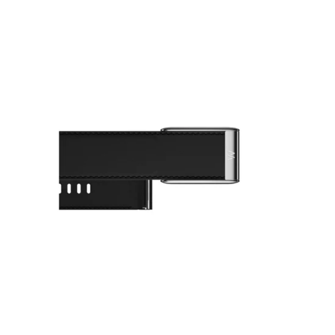 Whoop 5.0 Leatherluxe Tapered Black with Titanium Band (Strap Only)