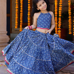 Moana Handblock Cotton Lehenga Set