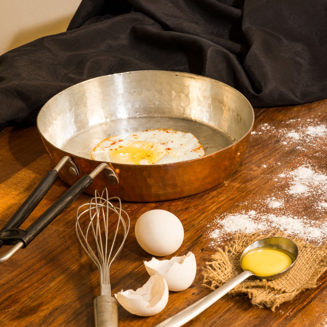 Copper Frypan (Frying Pan)- Naturally non stick , Non Toxic, Teflon Free