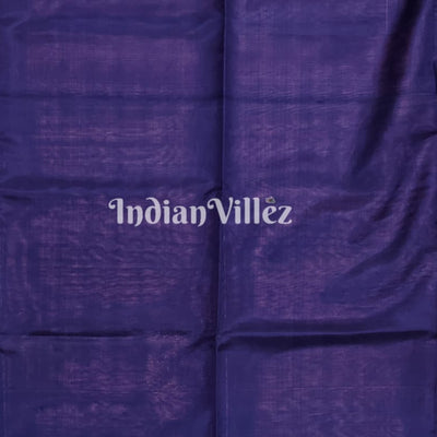 Blue Pink South Handloom Kanjivaram Soft Silk Saree