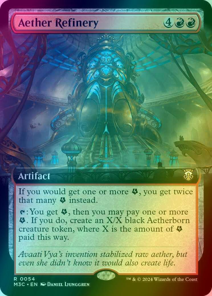 Aether Refinery [54] [Extended Art] [Modern Horizons 3: Commander] [Ripple Foil]