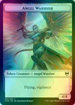 Angel Warrior Token (02) // Elf Warrior Token (15) [Kaldheim Tokens] [Foil]