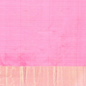 Pink zari buttas silk saree, contrast border of traditional designs & jaal pallu