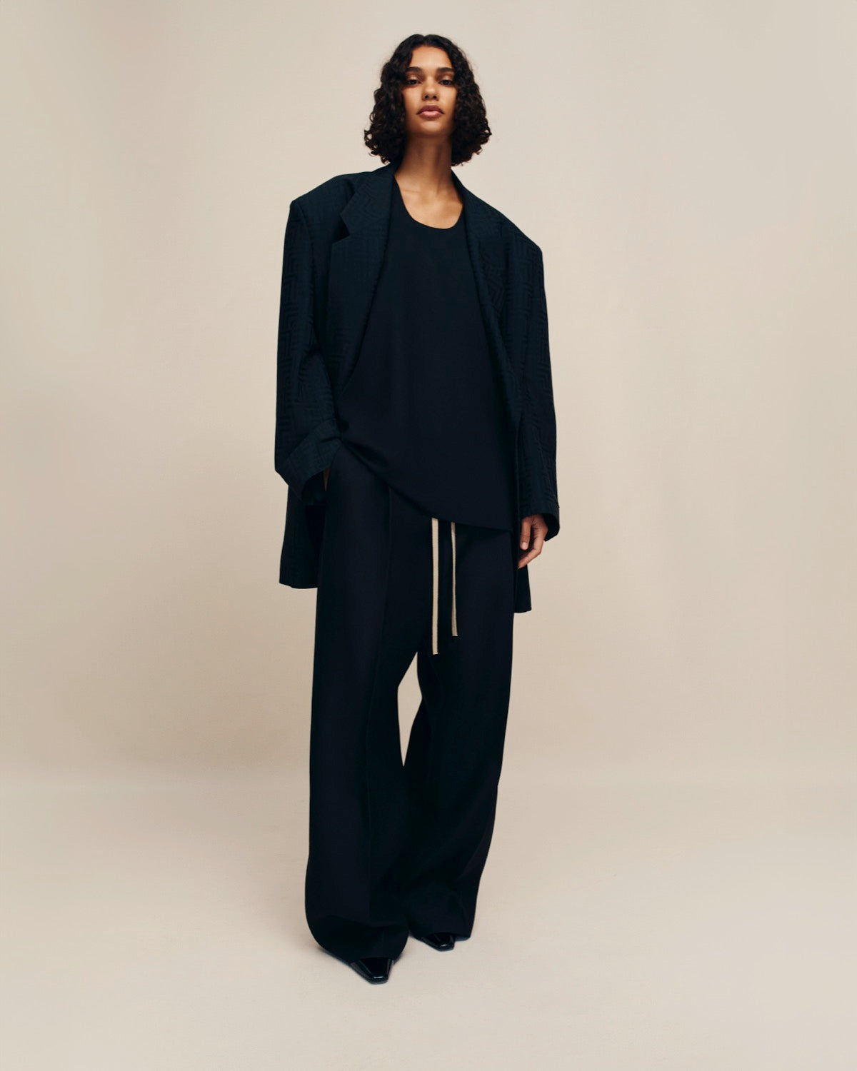 Silk Wool Wide Leg Pant