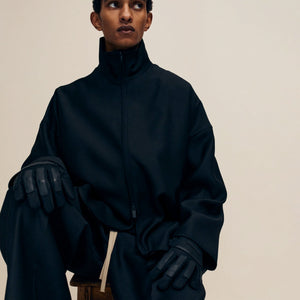 Wool Silk High Neck Jacket
