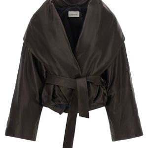 Magda Butrym Shawl Collar Leather Jacket