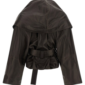 Magda Butrym Shawl Collar Leather Jacket