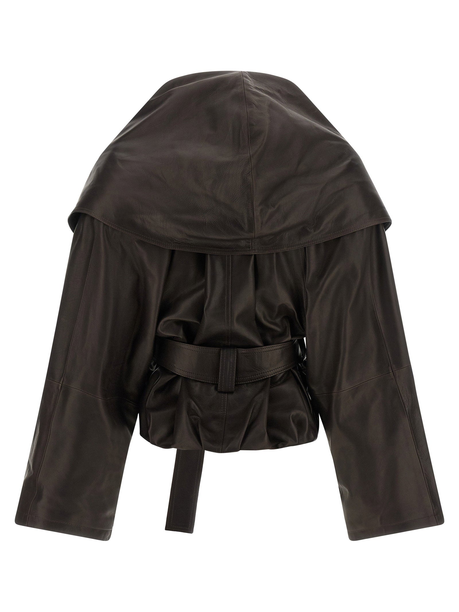 Magda Butrym Shawl Collar Leather Jacket