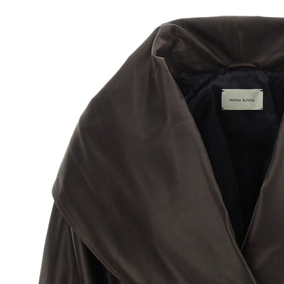 Magda Butrym Shawl Collar Leather Jacket