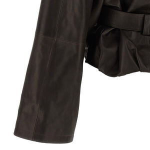 Magda Butrym Shawl Collar Leather Jacket