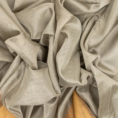 Grey Handloom Plain Uppada Silk Saree With Zari Border