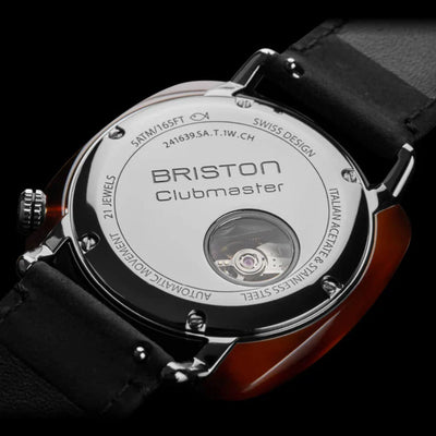 Clubmaster Legend Men Automatic Black Dial Analog Leather Watch 241639.SA.T.1W.CH