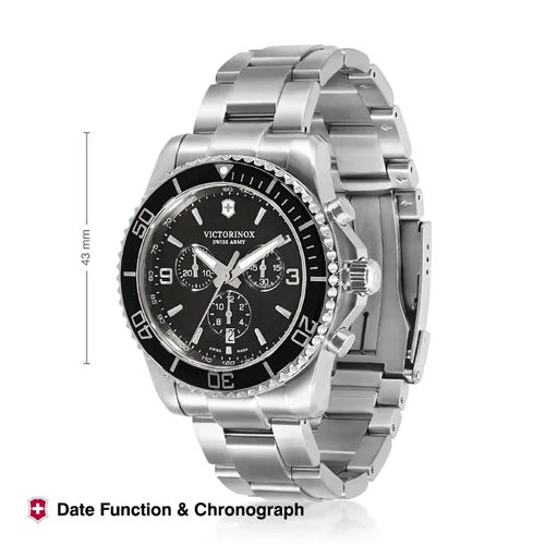 Victorinox Maverick Black Dial Men 43mm 241695
