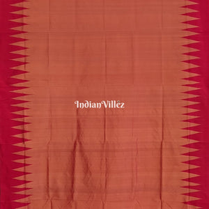 Brick Red Sambalpuri Ikat Silk Saree