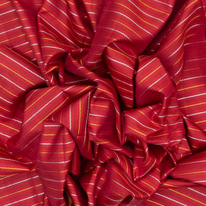Crimson Handloom Kanchipuram Silk Saree With Beldari Stripes