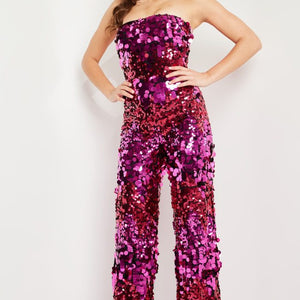 Jovani 24527 Long Sequin Evening Formal Jumpsuit