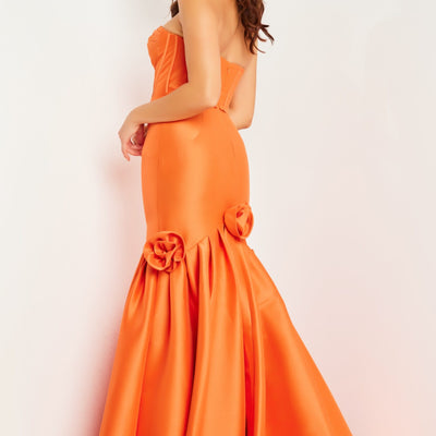 Satin Strapless Corset Mermaid Dress by Jovani 24613